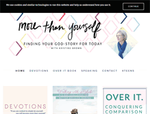 Tablet Screenshot of morethanyourself.com